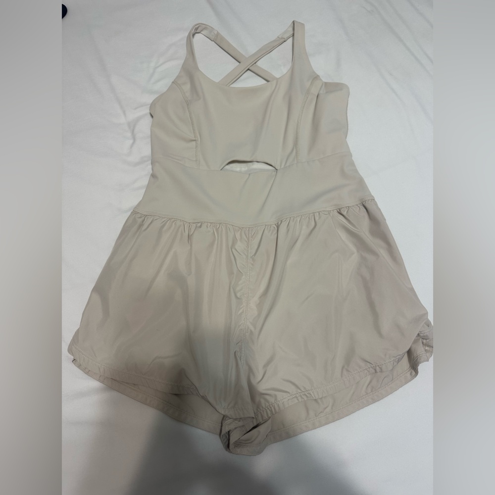 Free People Movement Beige Jumpsuit